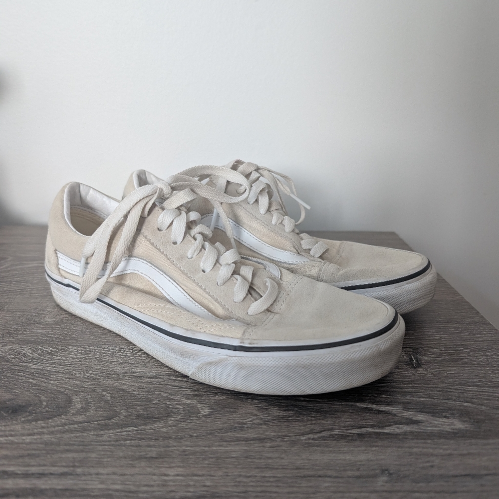Vans Old Skool Cream Tan Platform‎ Skate Shoes